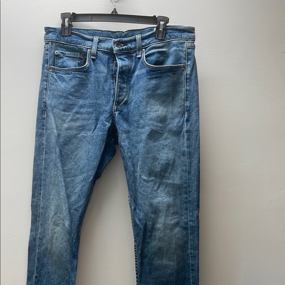 Rag & Bone Blue Slim Jeans with Vintage Fading